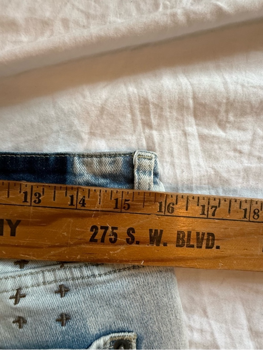 Ksubi Van Winkle Jeans 33 Light Wash Distressed Skinny Denim Trashed Men’s - Picture 14 of 14